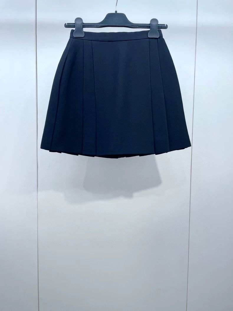 Dior Dior Pleated Wool Skirt with Star Button- DMC Size 34" / US 12 / IT 48 - 2 Thumbnail