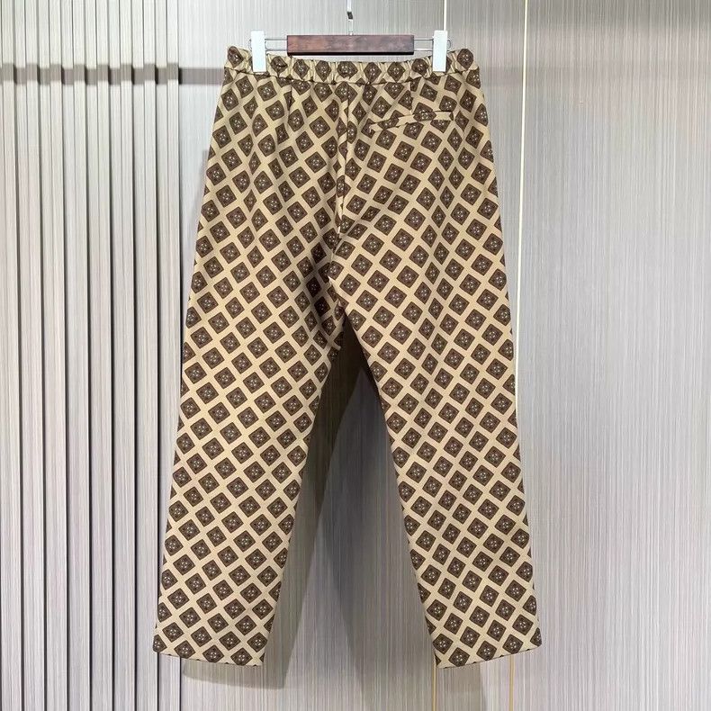 Dries Van Noten Dries Van Noten Brown Printed Casual Pants- DMC Size US 31 - 2 Thumbnail