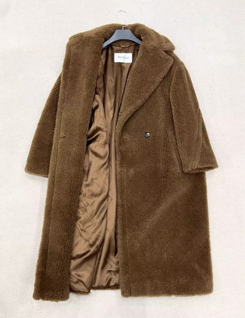 Max Mara MaxMara Long Teddy Coat in Tobacco Color-yf Size US S / EU 44-46 / 1 - 5 Thumbnail