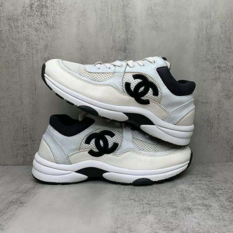 Chanel Chanel Black and White Sports Sneakers Size 37.5 Size US 7.5 / EU 40-41 - 2 Thumbnail