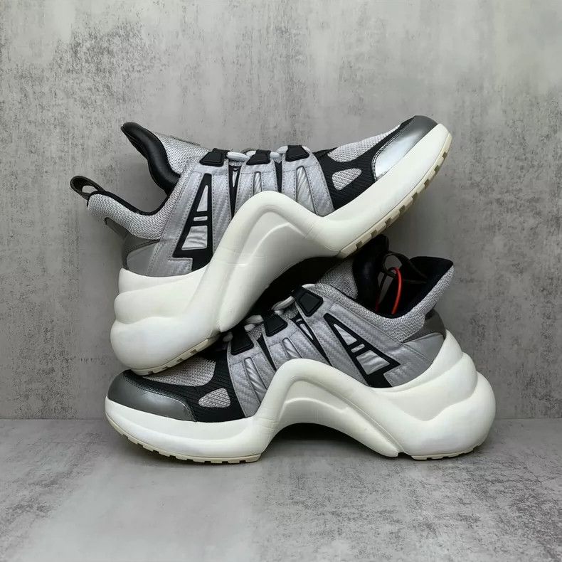 Louis Vuitton Lv Black Silver Dad Sneakers Size 36.5 Size US 8 / IT 38 - 3 Thumbnail