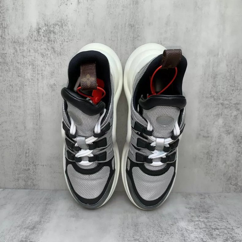 Louis Vuitton Lv Black Silver Dad Sneakers Size 36.5 Size US 8 / IT 38 - 6 Thumbnail
