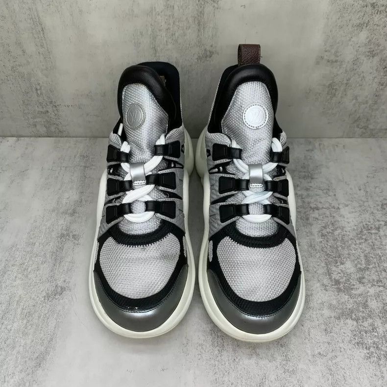 Louis Vuitton Lv Black Silver Dad Sneakers Size 36.5 Size US 8 / IT 38 - 4 Thumbnail