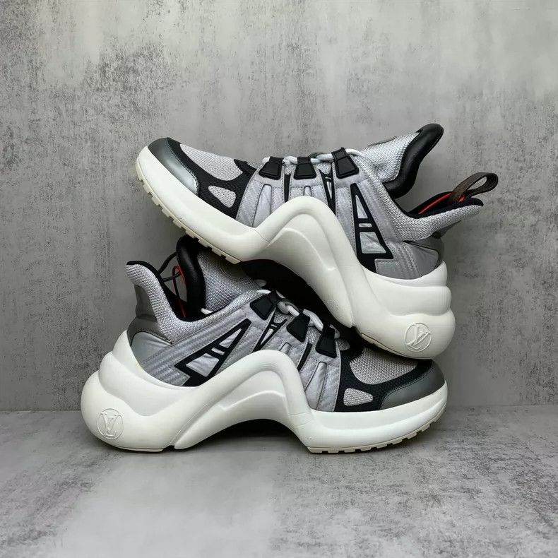 Louis Vuitton Lv Black Silver Dad Sneakers Size 36.5 Size US 8 / IT 38 - 2 Thumbnail
