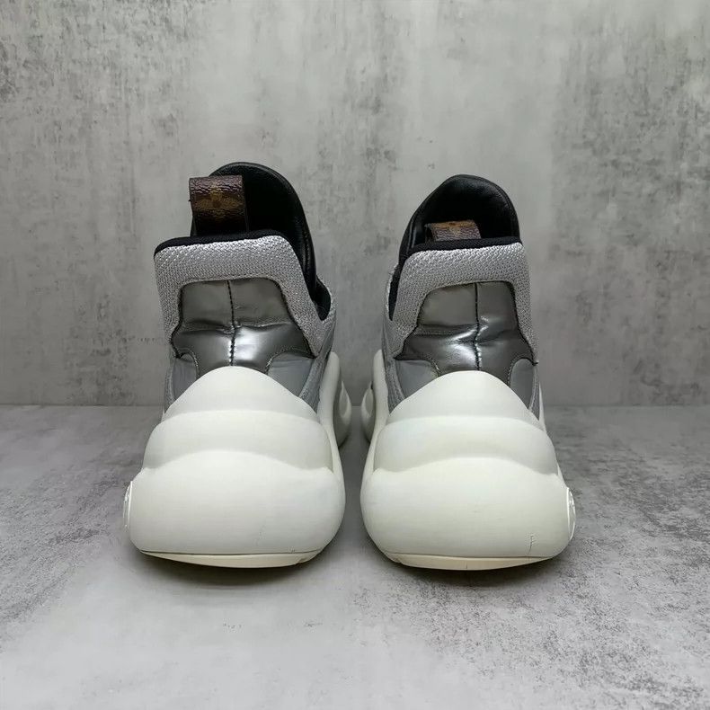 Louis Vuitton Lv Black Silver Dad Sneakers Size 36.5 Size US 8 / IT 38 - 5 Thumbnail