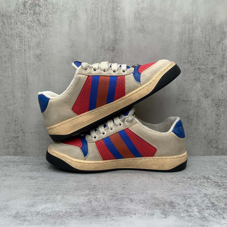 Gucci GUCCI Red Blue Double G Sneakers Size 35.5 Size US 7 / IT 37 - 3 Thumbnail