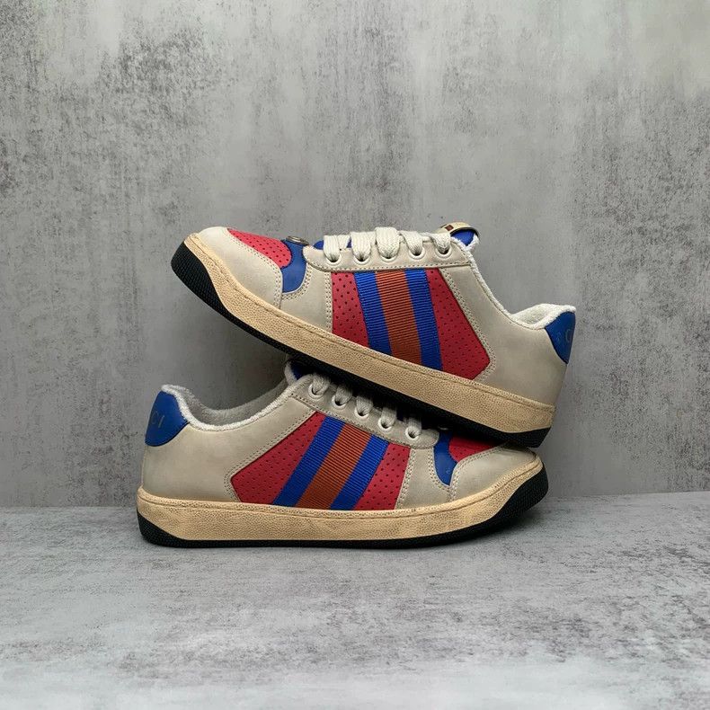 Gucci GUCCI Red Blue Double G Sneakers Size 35.5 Size US 7 / IT 37 - 2 Thumbnail