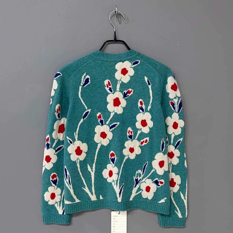 Chanel Chanel Floral Pattern Cashmere Cardigan Size L / US 10 / IT 46 - 3 Thumbnail