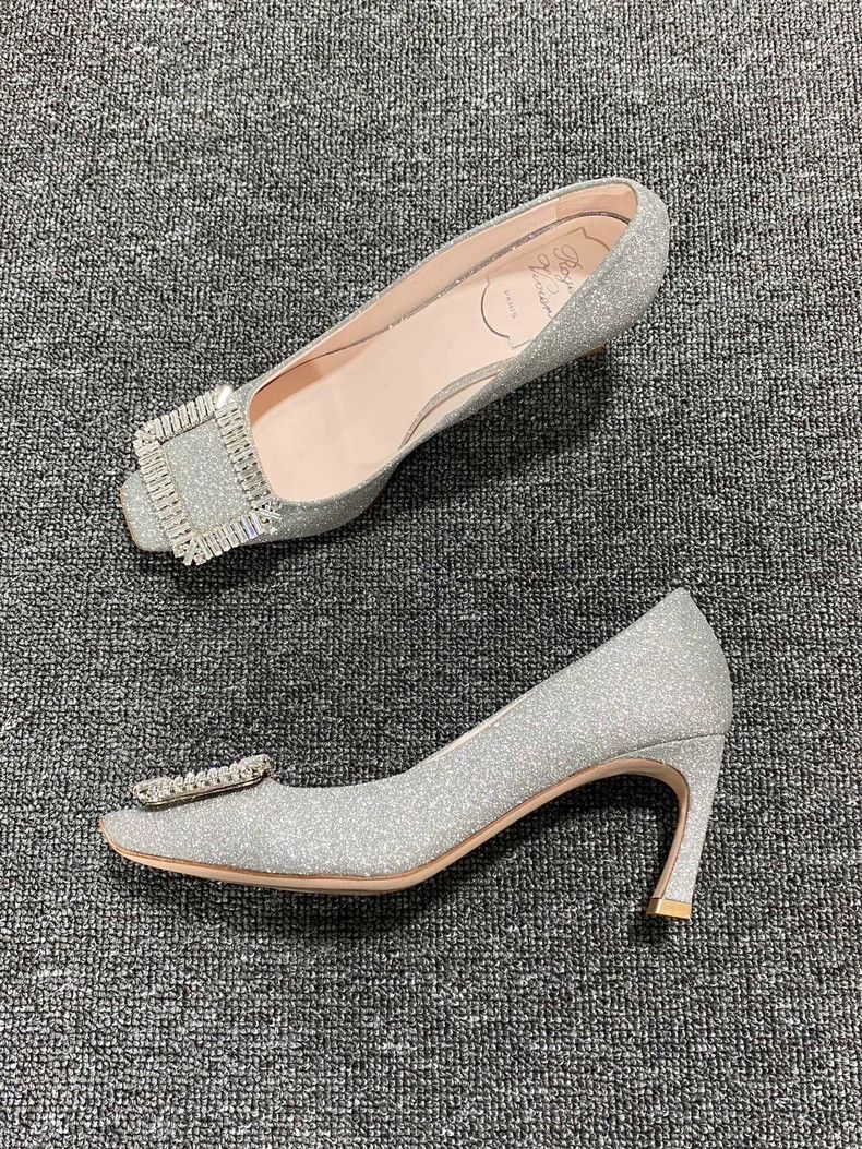 Roger Vivier Sparkly High Heel Shoes with Buckle Detail Size US 6 / IT 36 - 2 Thumbnail