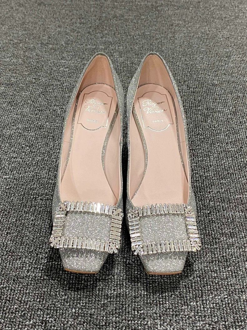 Roger Vivier Sparkly High Heel Shoes with Buckle Detail Size US 6 / IT 36 - 4 Thumbnail