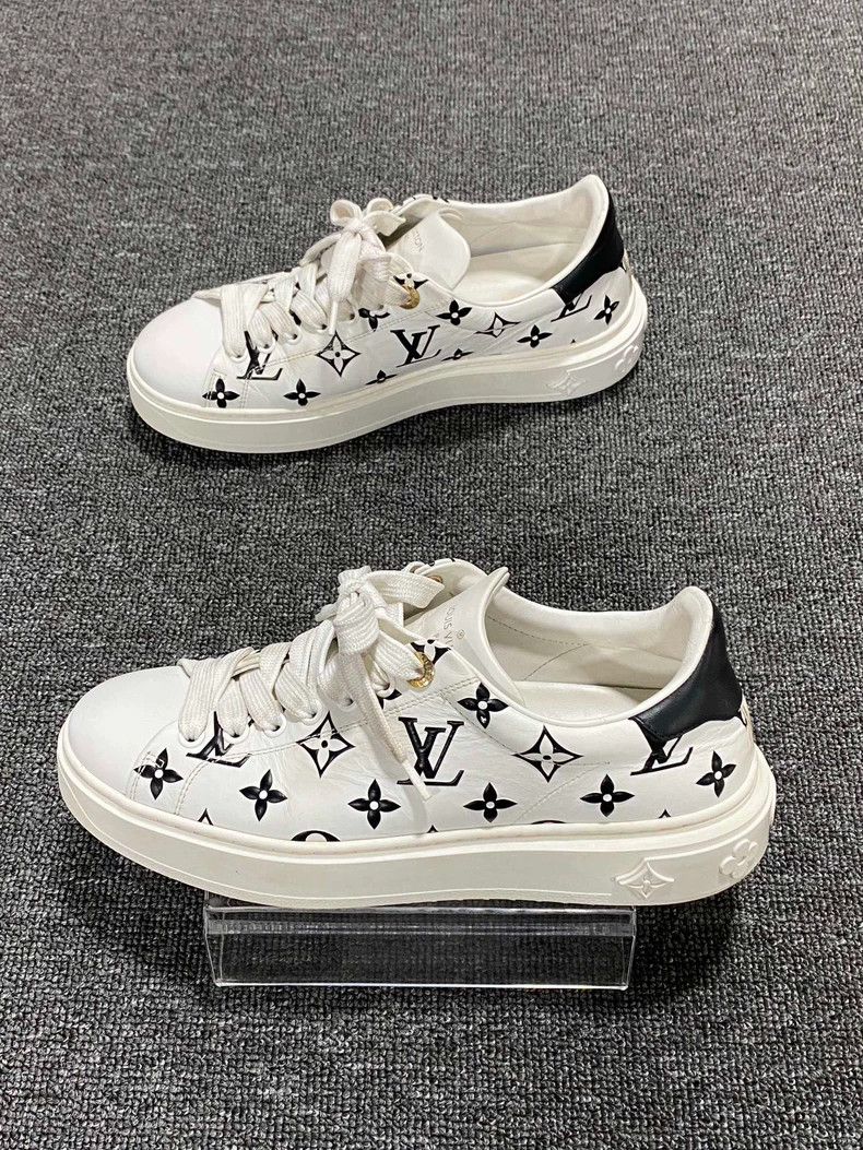Louis Vuitton Black and White Panda Platform Sneakers Size US 7 / IT 37 - 3 Thumbnail