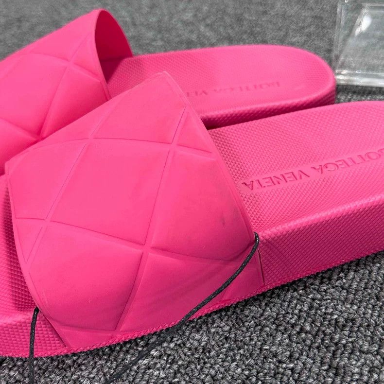 Bottega Veneta Pink Rubber Slides by Bottega Veneta Size US 6 / IT 36 - 8 Thumbnail