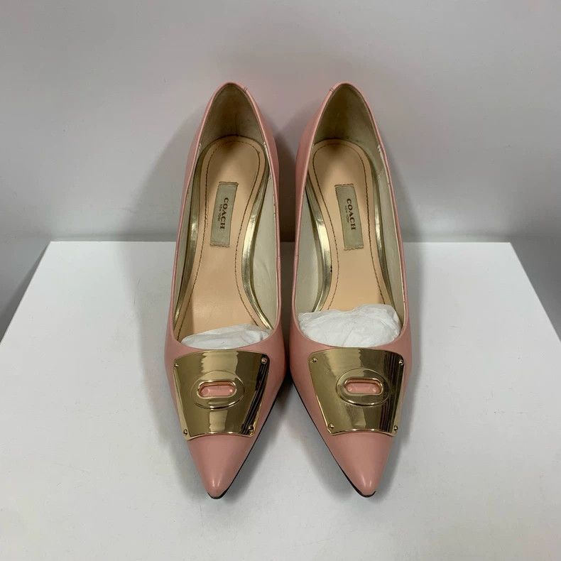 Coach Coach Pink High Heels with Gold Accent Size US 8 / IT 38 - 3 Thumbnail