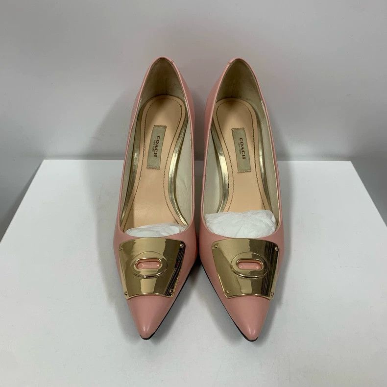Coach Coach Pink High Heels with Gold Accent Size US 8 / IT 38 - 2 Thumbnail