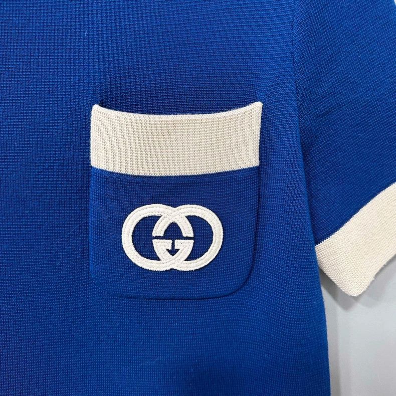 Gucci Blue Logo Knit Dress by Gucci- DMC Size 36" / US 14 / IT 50 - 3 Thumbnail
