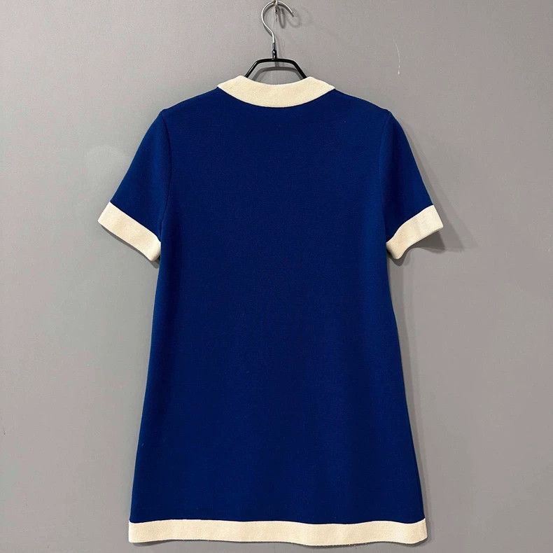 Gucci Blue Logo Knit Dress by Gucci- DMC Size 36" / US 14 / IT 50 - 4 Thumbnail