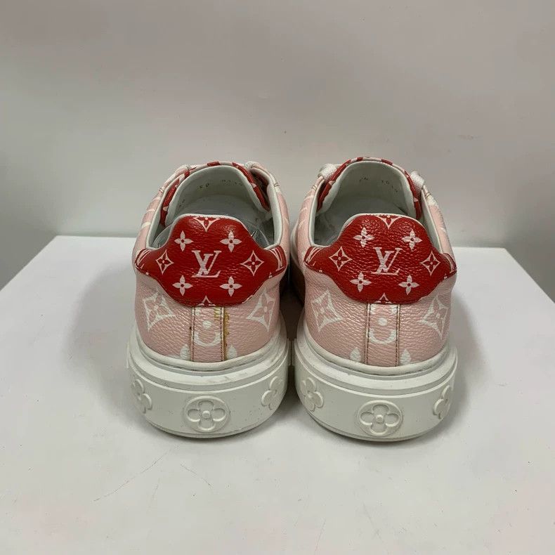 Louis Vuitton Louis Vuitton Pink Printed Sneakers Size 38 Size US 8 / IT 38 - 6 Thumbnail