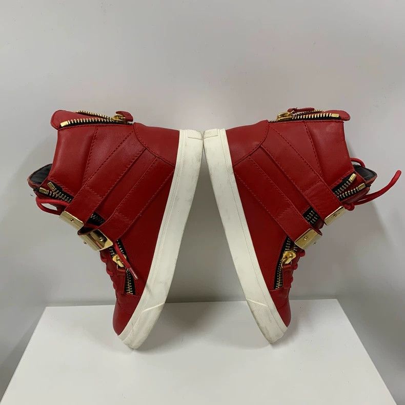 Giuseppe Zanotti Giuseppe Zanotti Red Sneakers with Gold Accents Size US 8 / IT 38 - 5 Thumbnail