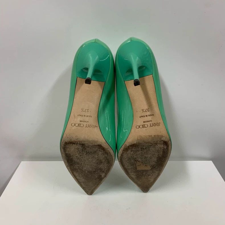 Jimmy Choo Jimmy Choo Green Patent Leather High Heels Size US 8 / IT 38 - 7 Thumbnail