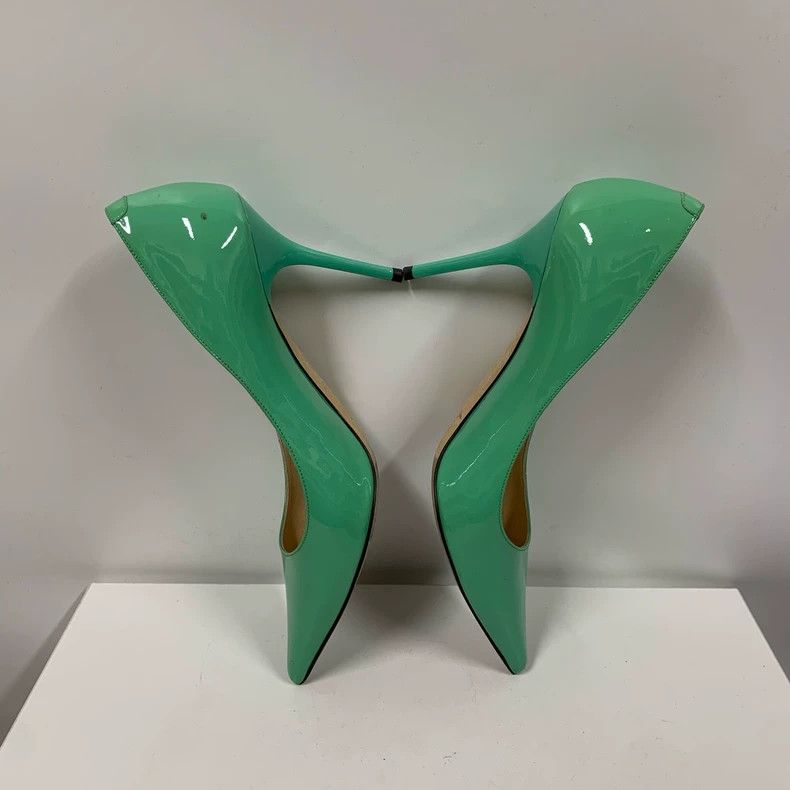 Jimmy Choo Jimmy Choo Green Patent Leather High Heels Size US 8 / IT 38 - 5 Thumbnail