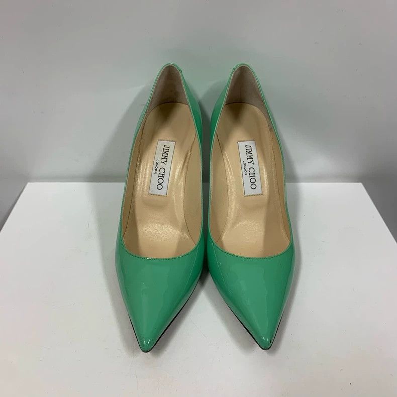 Jimmy Choo Jimmy Choo Green Patent Leather High Heels Size US 8 / IT 38 - 3 Thumbnail