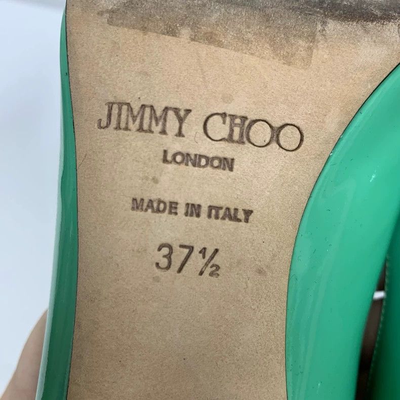 Jimmy Choo Jimmy Choo Green Patent Leather High Heels Size US 8 / IT 38 - 8 Thumbnail