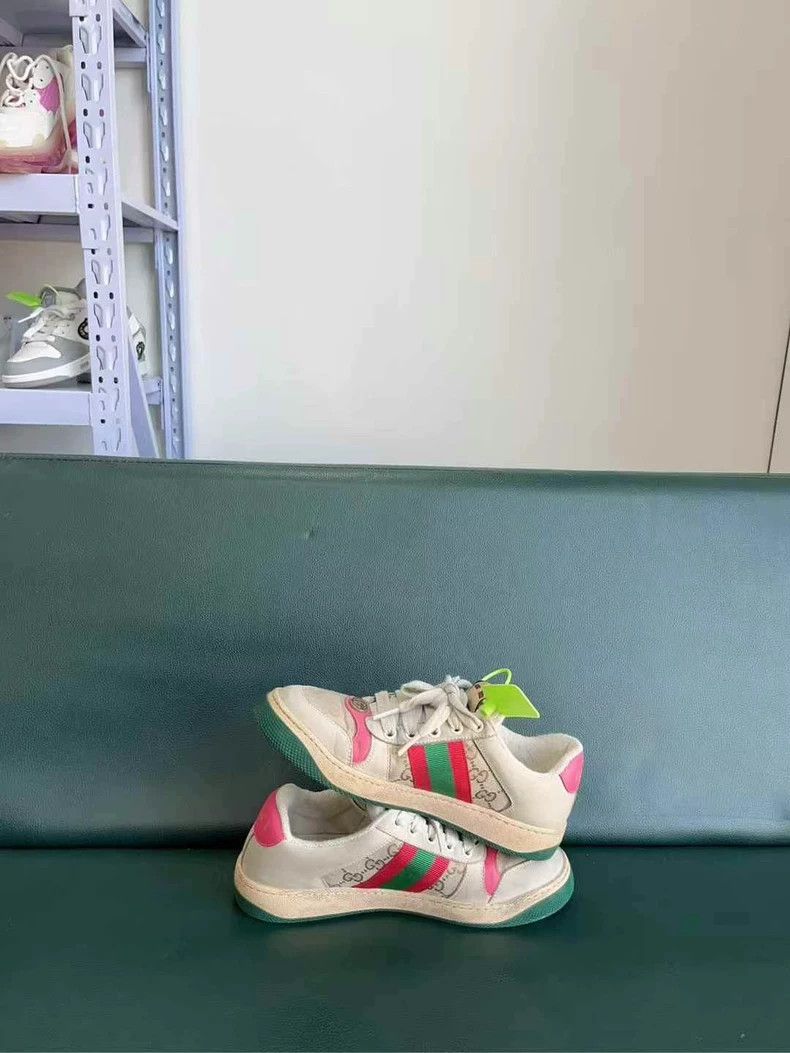 Gucci GUCCI Pink Green Dirty Shoes Size 37 Size US 8 / IT 38 - 5 Thumbnail