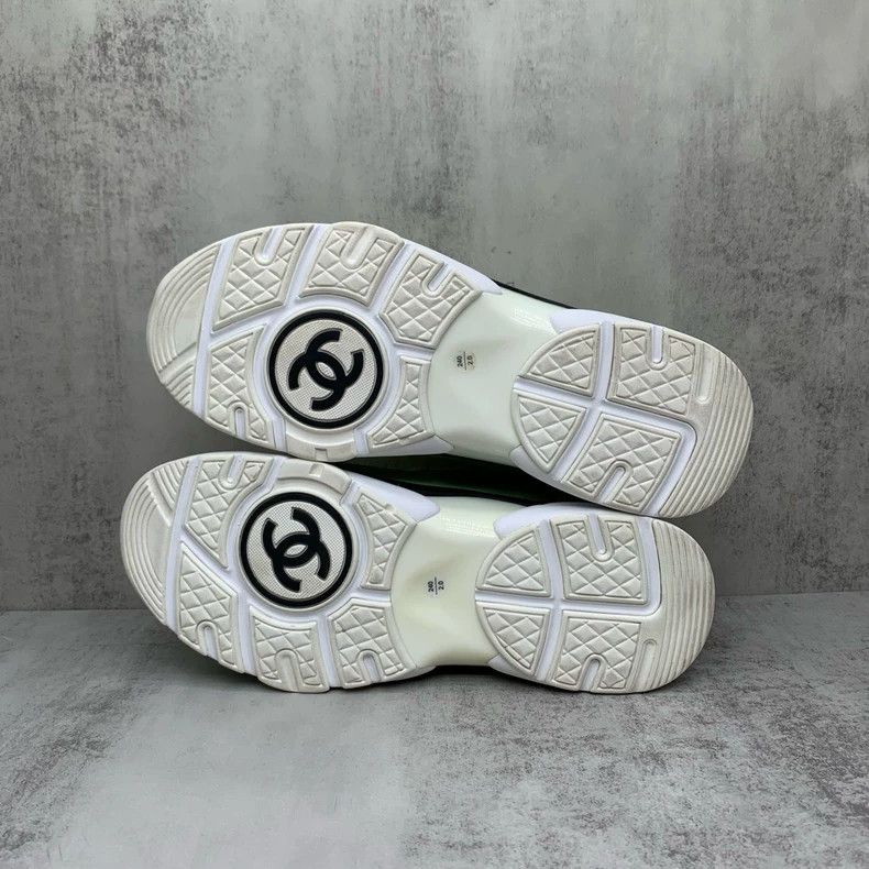 Chanel Chanel Green Diamond Pattern Sneakers Size 38 Size US 8 / EU 41 - 6 Thumbnail