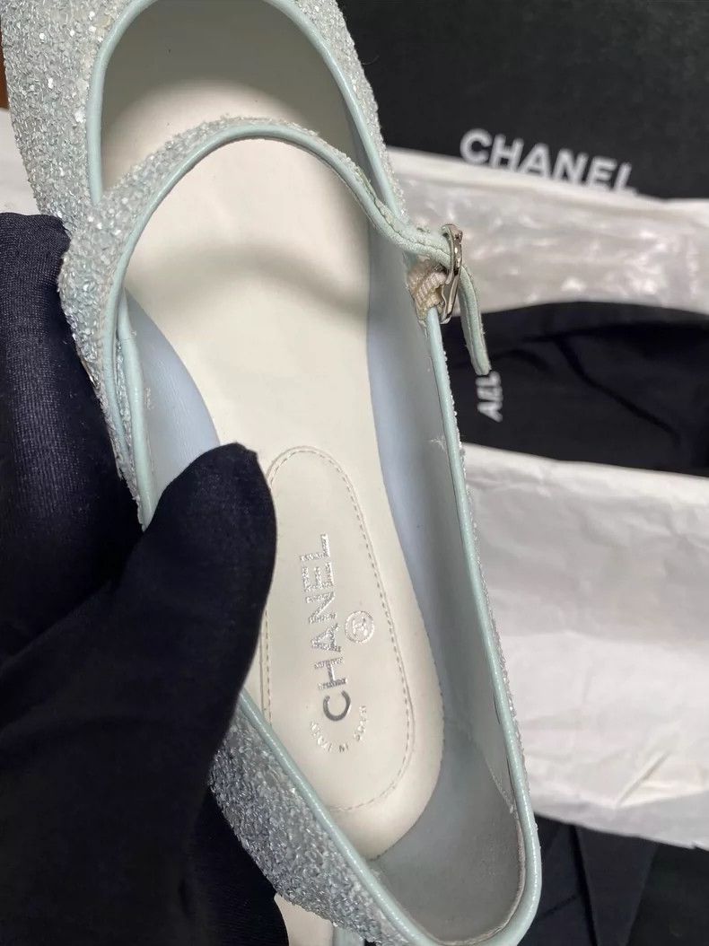 Chanel Chanel Glitter Flats with Dust Bag and Box Size US 8 / IT 38 - 7 Thumbnail