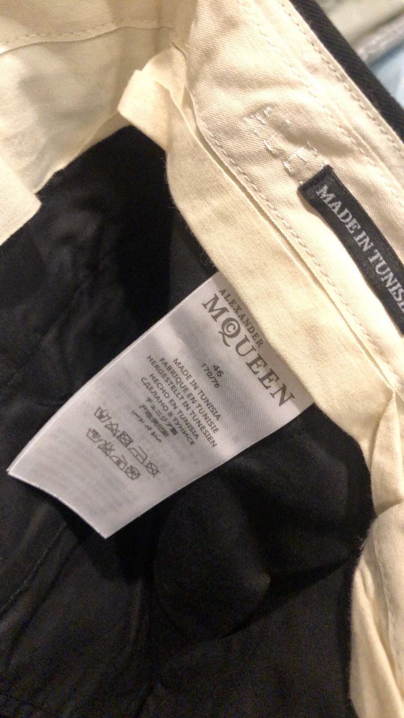 Alexander McQueen Alexander McQueen Black Designer Men's Pants- DMC Size US 31 - 5 Thumbnail