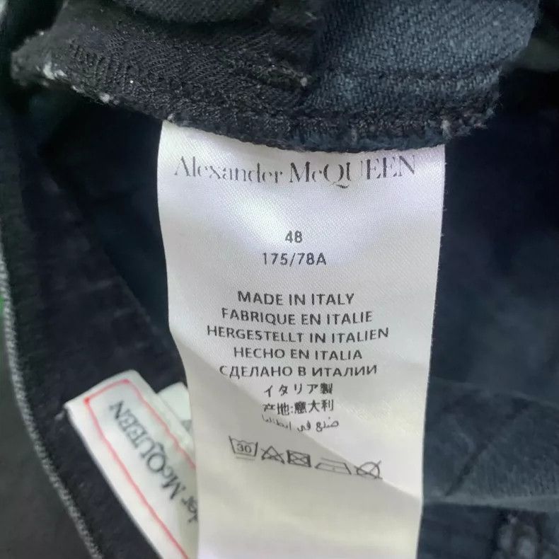 Alexander McQueen Alexander McQueen Black Straight Denim Pants- DMC Size US 31 - 7 Thumbnail