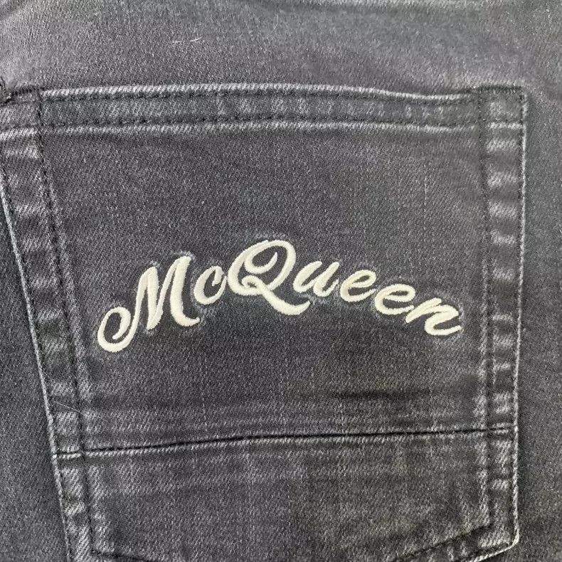 Alexander McQueen Alexander McQueen Black Straight Denim Pants- DMC Size US 31 - 4 Thumbnail