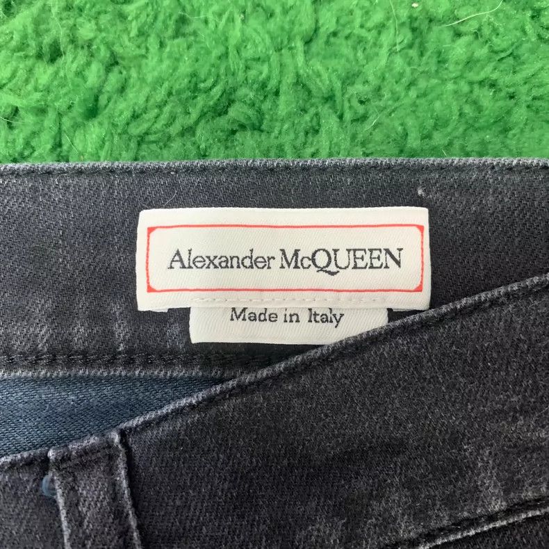 Alexander McQueen Alexander McQueen Black Straight Denim Pants- DMC Size US 31 - 6 Thumbnail