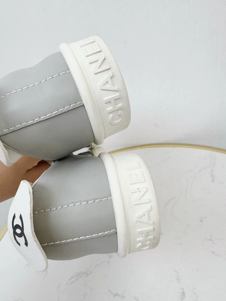 Chanel Chanel Casual Sneakers Size 38.5 Grey Size US 8 / IT 38 - 4 Thumbnail