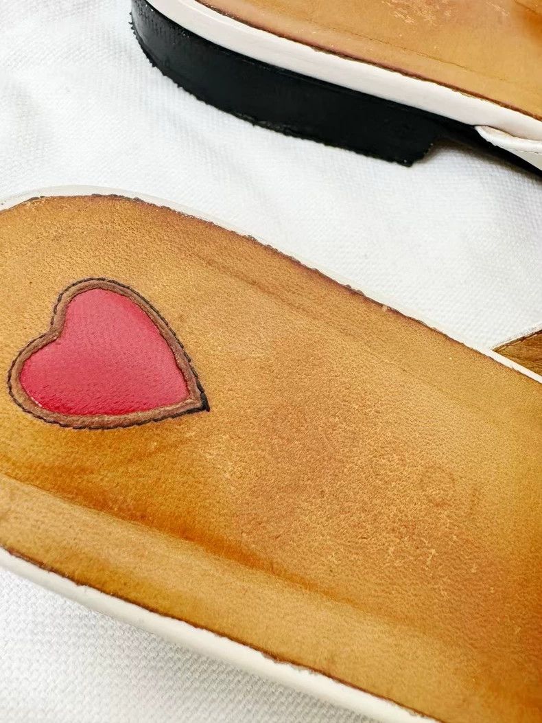 Gucci Gucci White Leather Slides with Strap Size US 8 / IT 38 - 3 Thumbnail