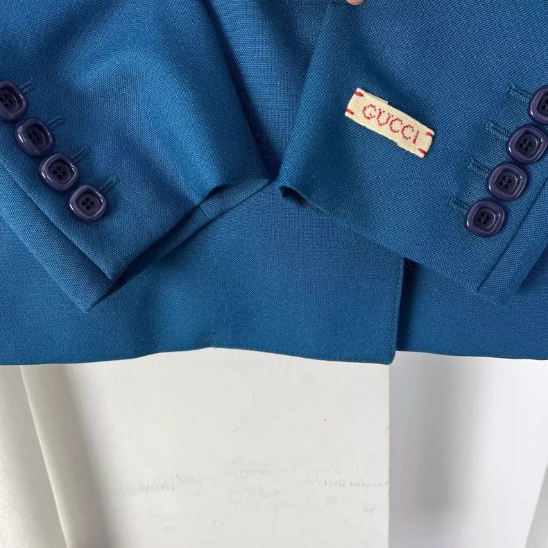 Gucci Gucci Blue Wool Suit Set Size 40- DMC Size US M / EU 48-50 / 2 - 4 Thumbnail