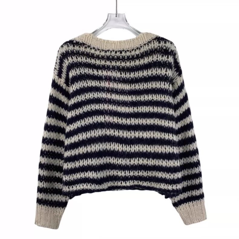 Dior **Christian Dior Striped Knit Long Sleeve Sweater** Size XXS / US 00 / IT 34 - 2 Thumbnail