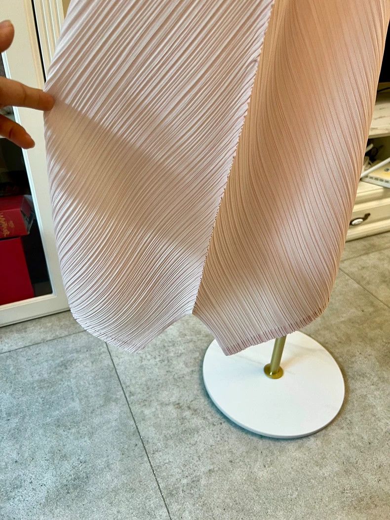 Issey Miyake Pink Pleated Strap Dress Size One-yf Size 32" / US 10 / IT 46 - 2 Thumbnail