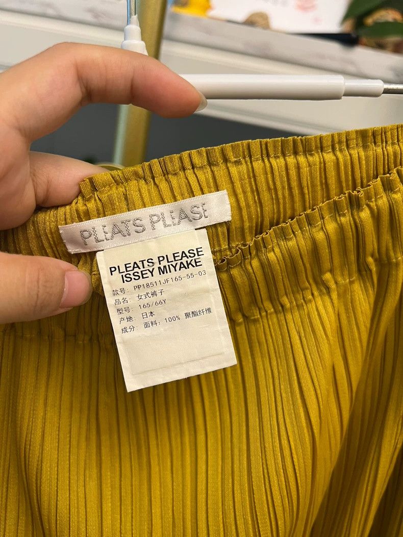 Anonymous Club Yellow Pleated Wide Leg Pants-yf Size US 26 / EU 42 - 3 Thumbnail