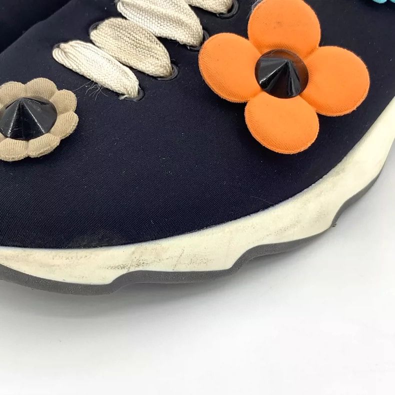 Fendi Fendi Black Floral Detail Casual Sneakers Size US 8 / IT 38 - 9 Thumbnail