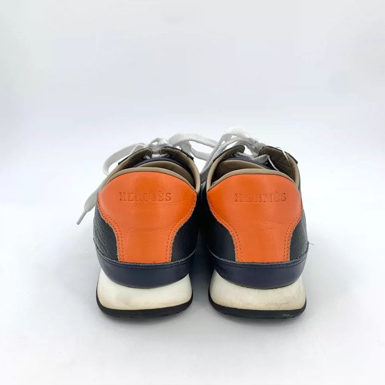 Hermes Hermes Blue Leather Casual Sneakers Size 37 Size US 8 / IT 38 - 4 Thumbnail