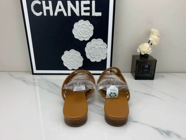 Hermes Hermes Brown Slides Size 36.5 For Sale Size US 6 / IT 36 - 2 Thumbnail