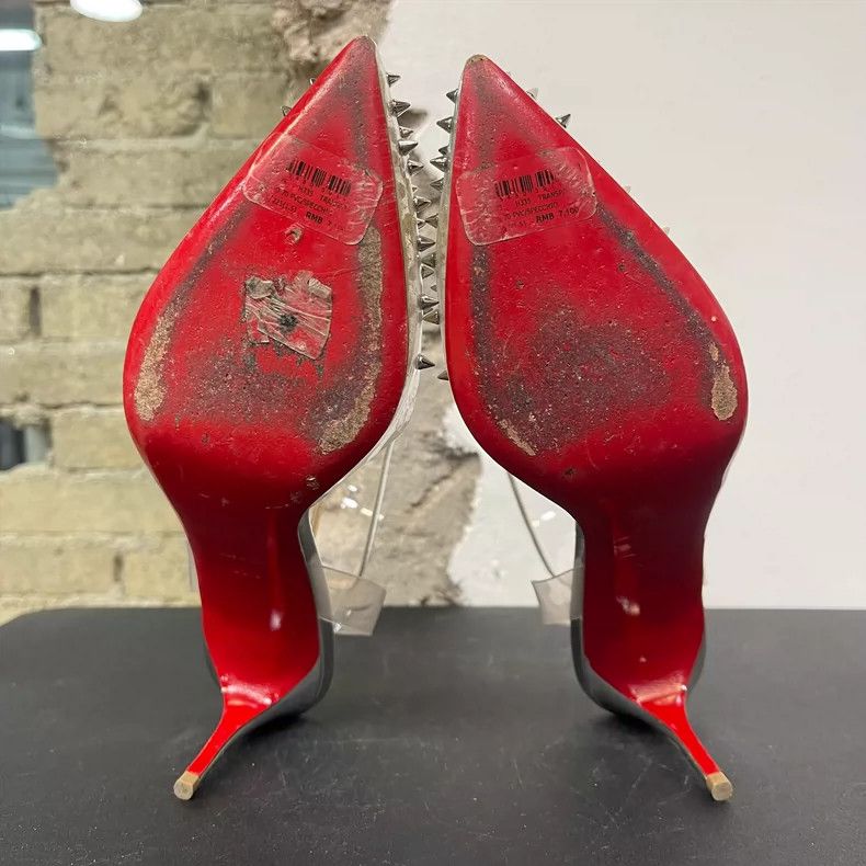 Jimmy Choo Clear High Heels with Silver Details Size US 8 / IT 38 - 7 Thumbnail