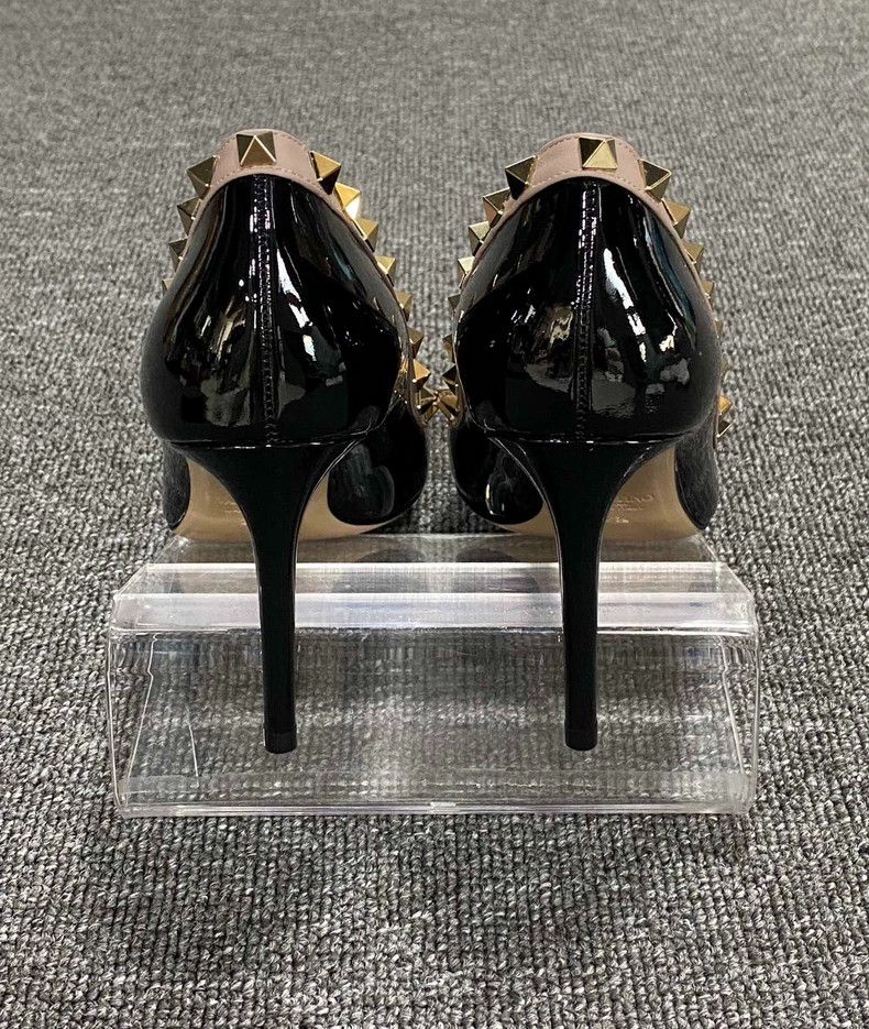 Valentino Black Patent Leather High Heel Shoes Size US 8 / IT 38 - 5 Thumbnail