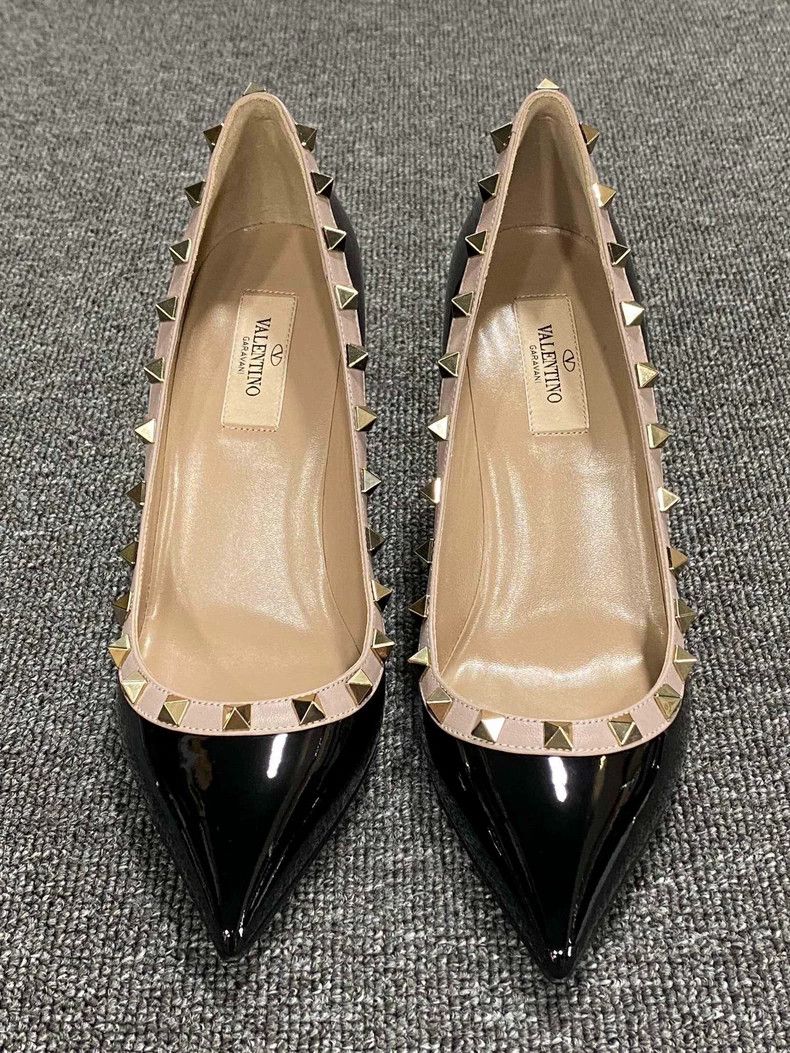 Valentino Black Patent Leather High Heel Shoes Size US 8 / IT 38 - 4 Thumbnail