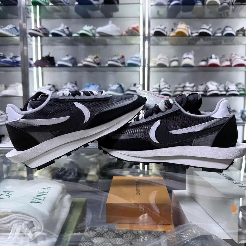 Sacai NIKE SACAI Ldwaffle Black and White Sneakers Size US 8 / IT 38 - 4 Thumbnail