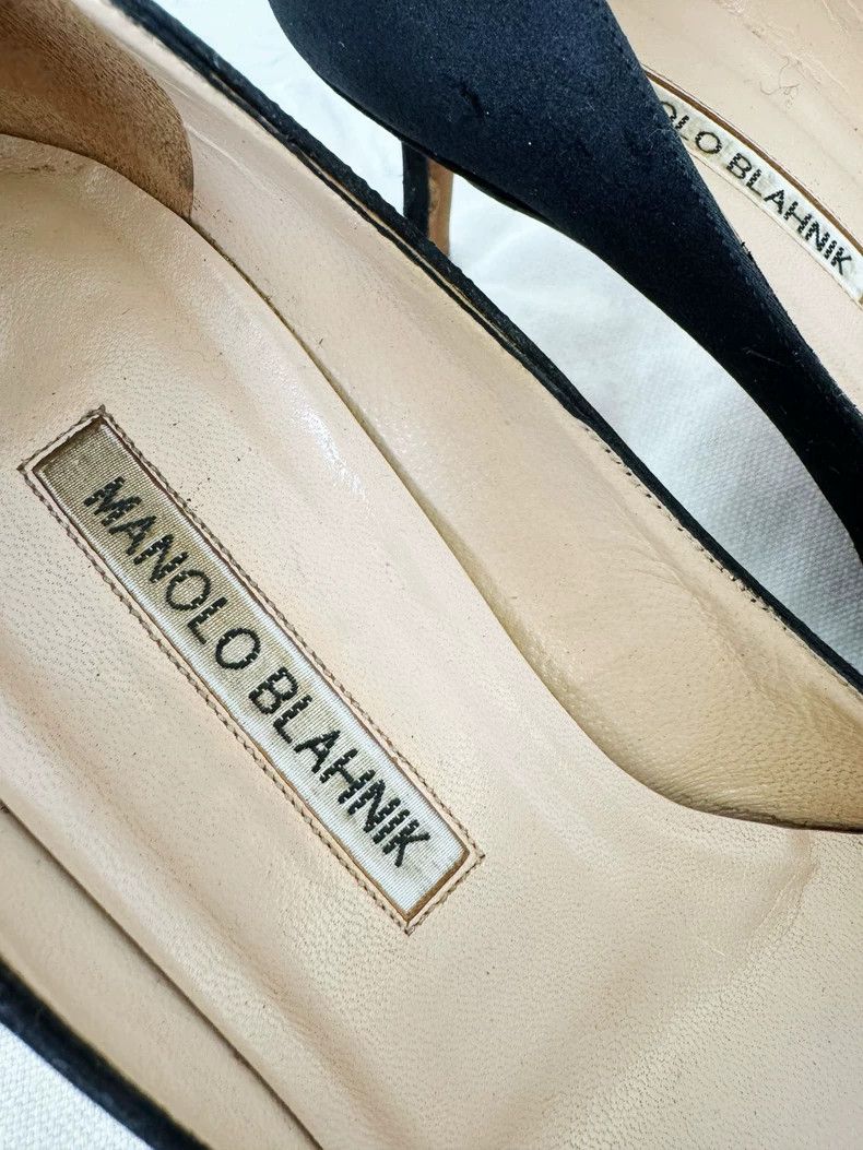 Jimmy Choo Manolo Blahnik MB Crystal Buckle Pumps Size US 7 / IT 37 - 3 Thumbnail