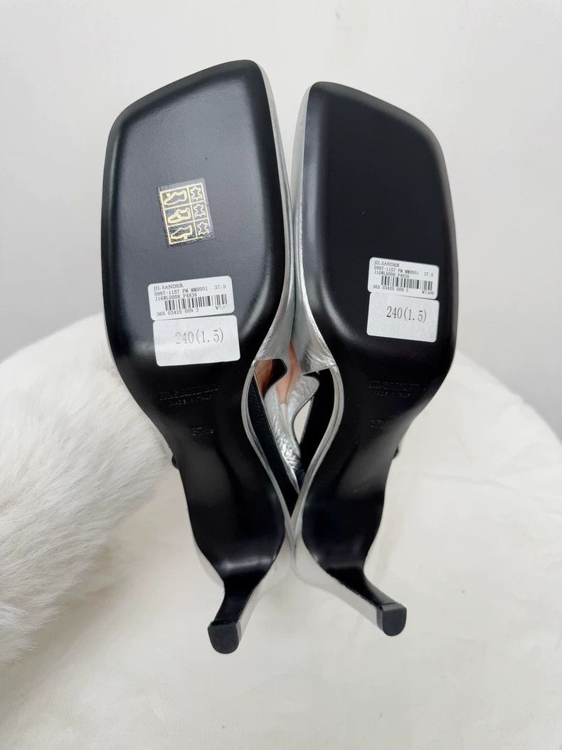 Jil Sander Jil Sander Silver High Heels Size 37.5 Size US 7 / IT 37 - 6 Thumbnail