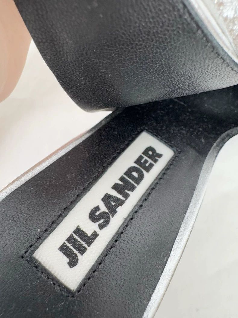 Jil Sander Jil Sander Silver High Heels Size 37.5 Size US 7 / IT 37 - 5 Thumbnail