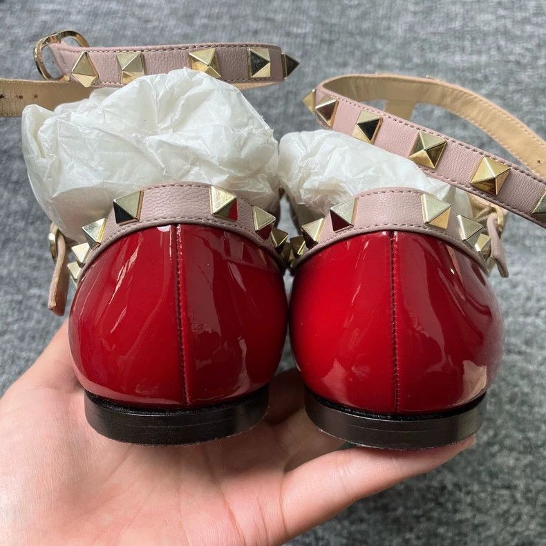 Valentino Valentino Red Patent Flat Shoes Size 37 Size US 7 / IT 37 - 6 Thumbnail